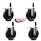 Service Caster 5'' Phenolic Swivel 1'' Expanding Stem Caster Set Total Lock Brake, 4PK SCC-EXTTL20S615-PHR-1-4 - alternate 3